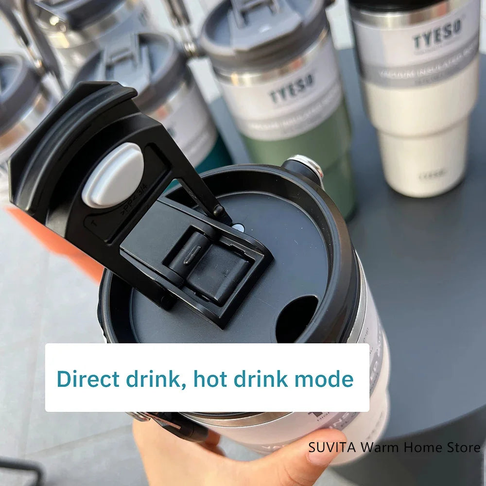 Large Capacity Stainless Steel Coffee Tumbler | Thermal Insulated Mug