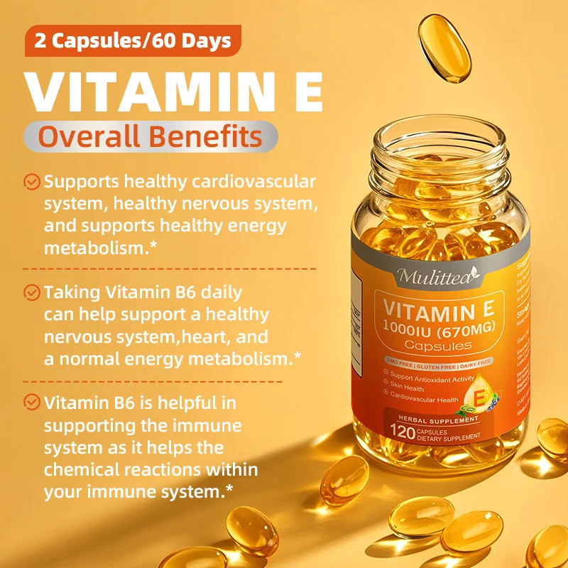 High Potency Vitamin E Capsules | Antioxidant Immune Support