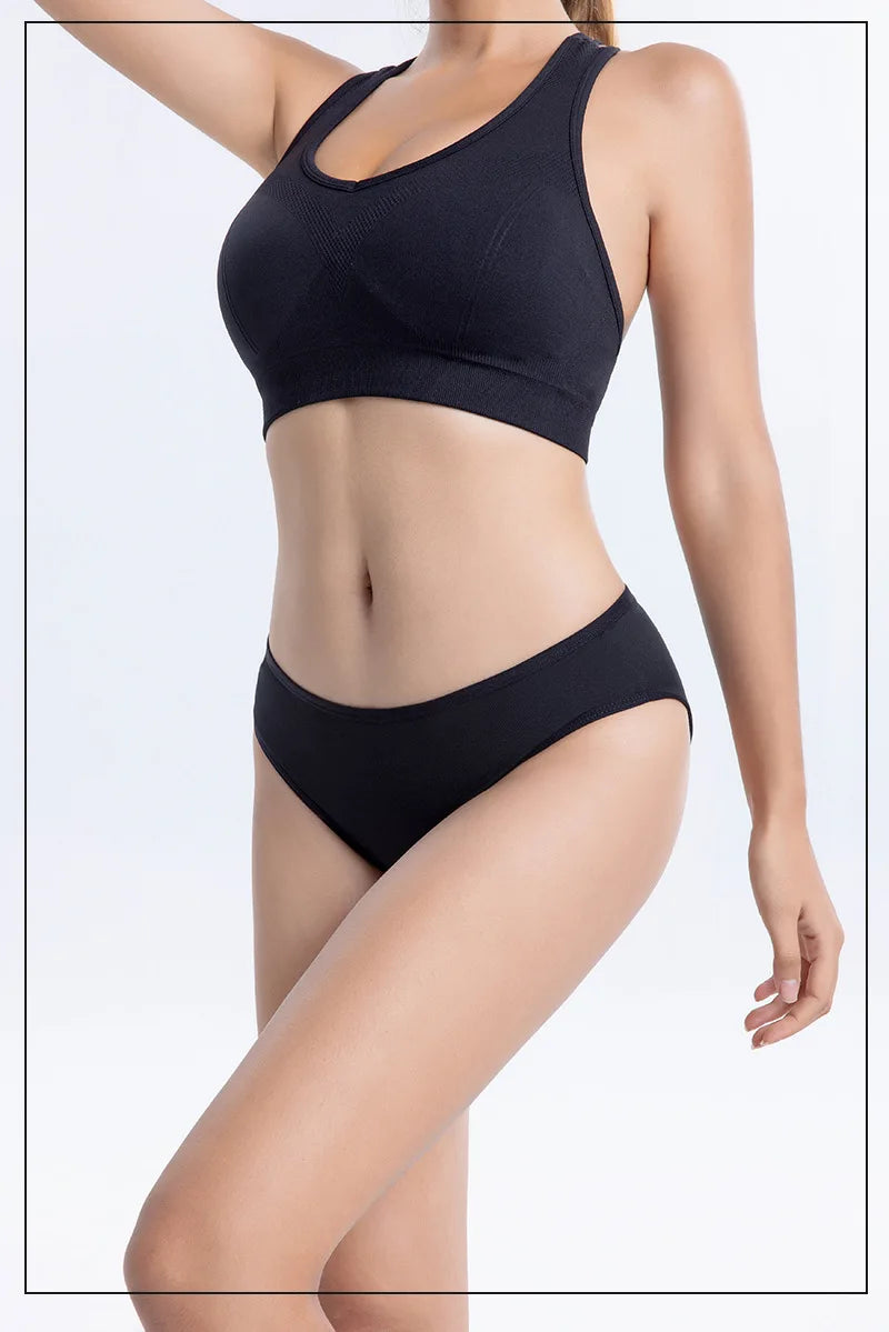 6pcs Women's Soft Cotton Middle-Waisted Briefs | Comfortable Underwear