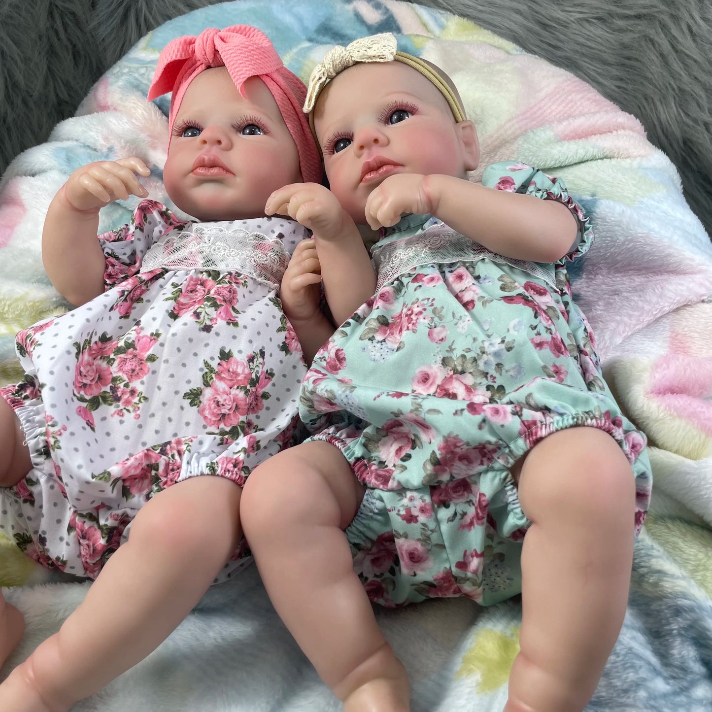 Realistic 50CM Reborn Baby Dolls | Lifelike 3D Skin Twins