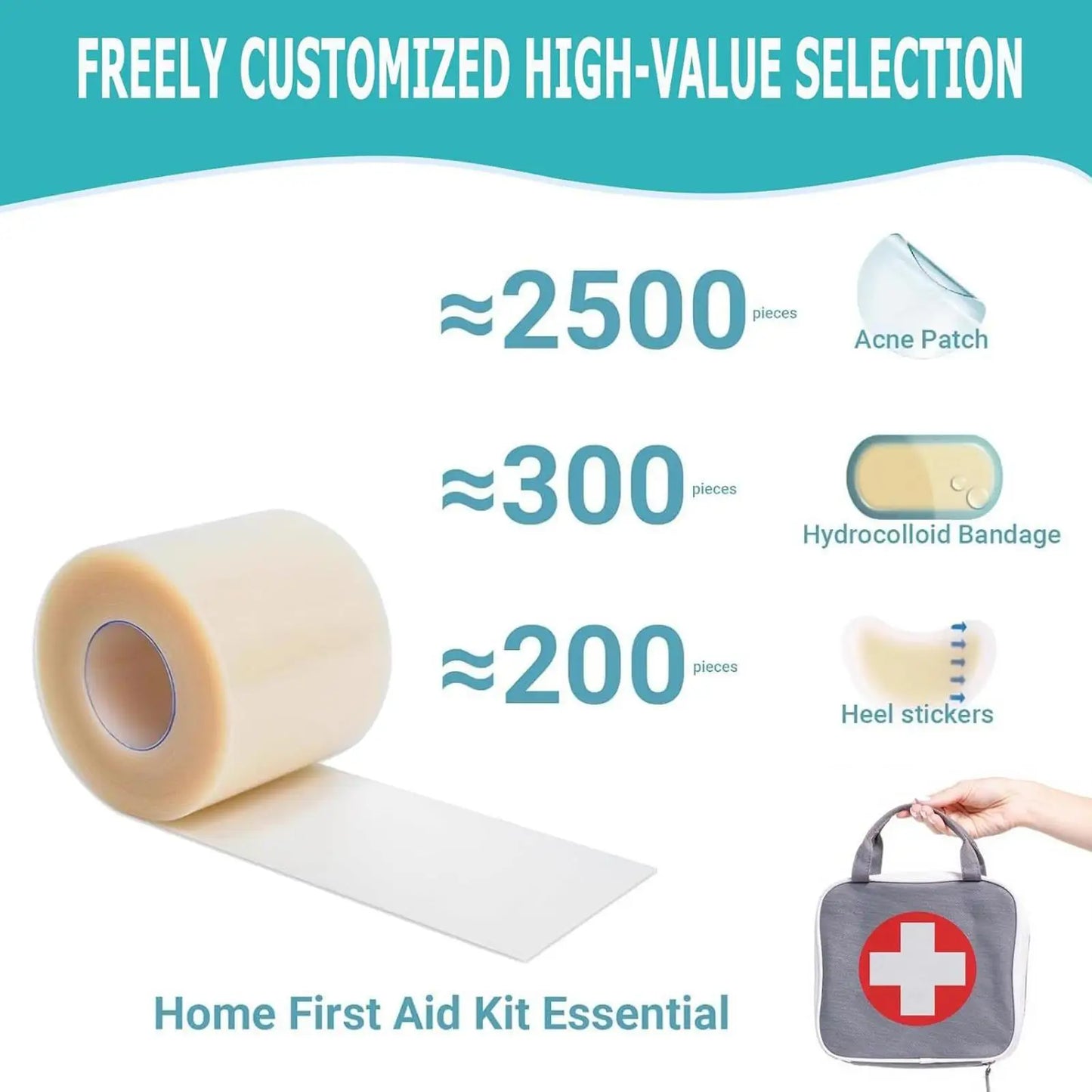 Hydrocolloid Roll Waterproof Pimple Patches | Flexible Skin Dressings