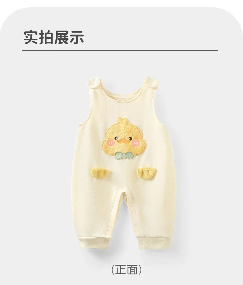 Comfortable Sleeveless Baby Romper for Spring & Autumn Fun