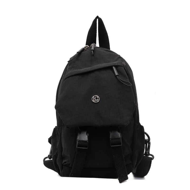 Versatile Solid Color Unisex Small Backpack | Large Capacity Design
