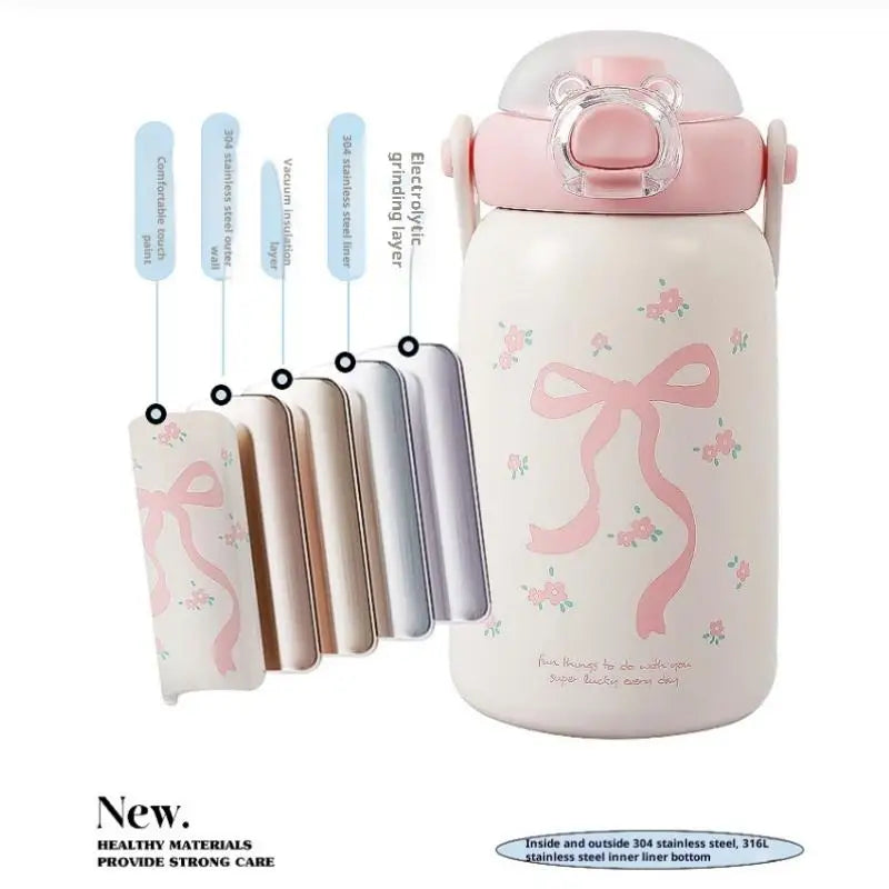 Cute Portable Stainless Steel Thermos Cup for Kids | Durable Drinkware