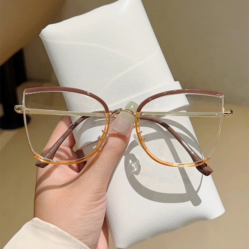 Oversized Vintage Glasses for Women | Stylish Blue Light Eyewear