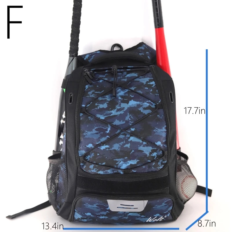 Baseball Softball Backpack | Large Capacity Sports Bag with Shoe Compartment