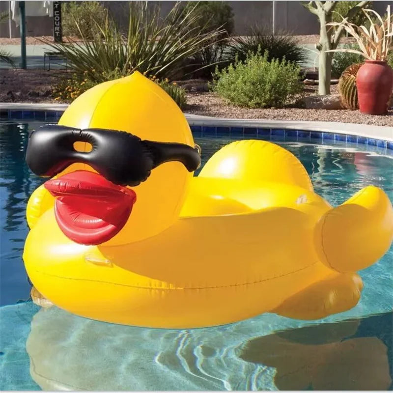 Inflatable Yellow Duck Floating Bed | Fun Pool Water Toy