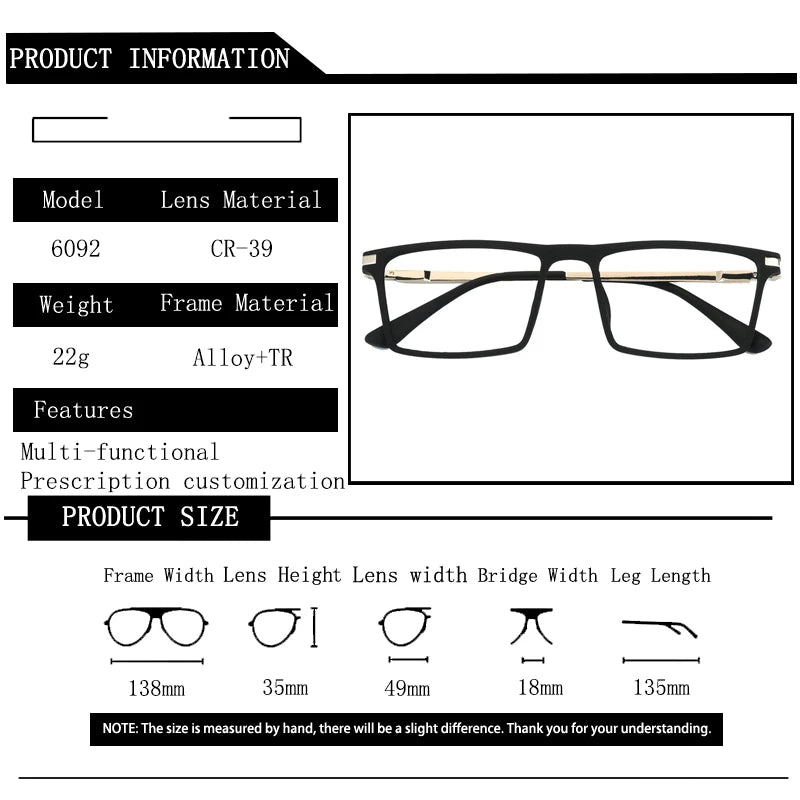 Custom Photochromic Anti-Blue Ray Glasses for Stylish Eye Protection