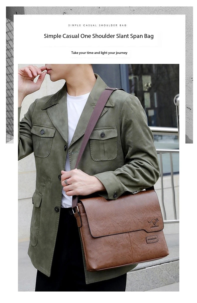Stylish PU Leather Business Shoulder Bag | Ideal for Professionals