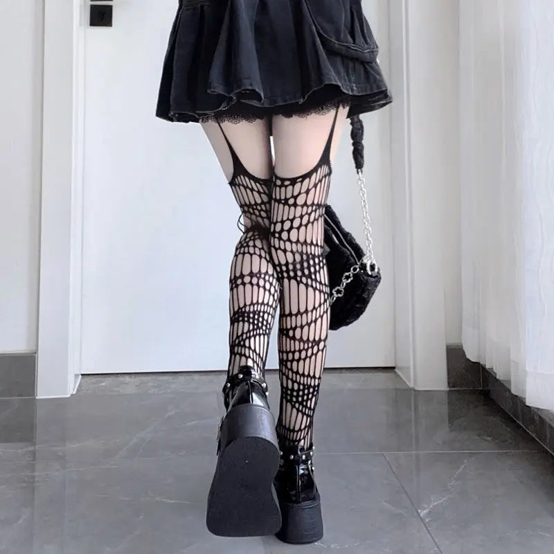 Long Sexy Fishnet Stockings for Women | Embrace Gothic Style