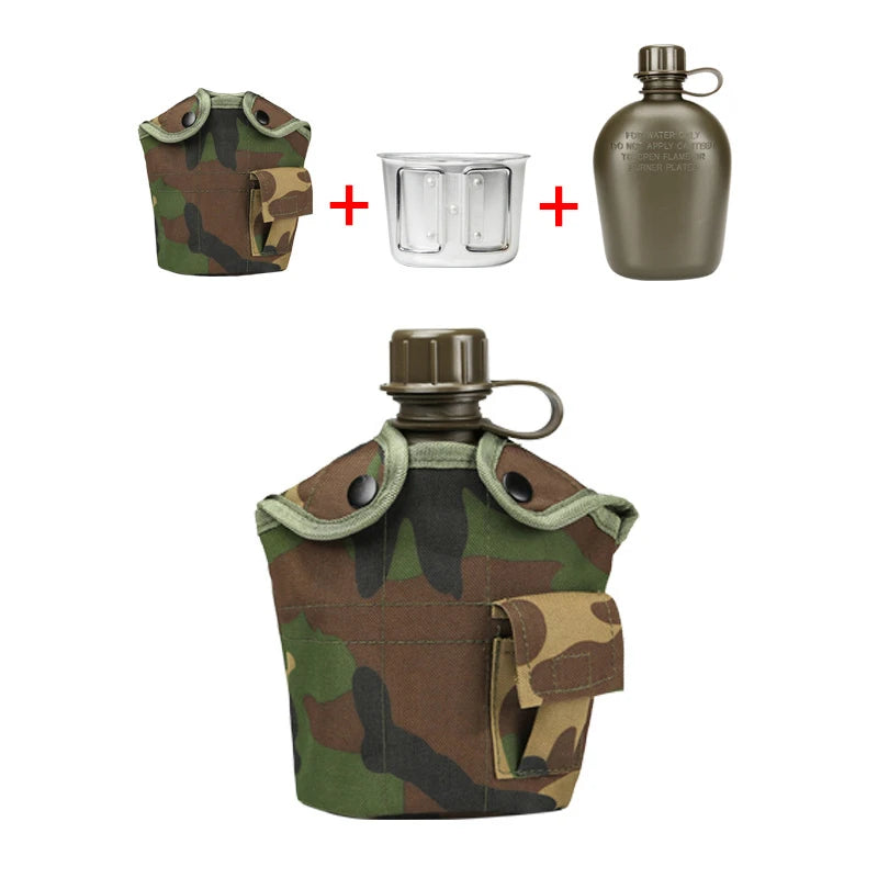 Large Capacity Military Canteen Bottle for Outdoor Adventures