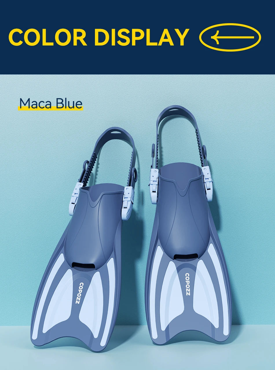 Adjustable Length Snorkel Fins for Kids | Diving Fins for Water Fun