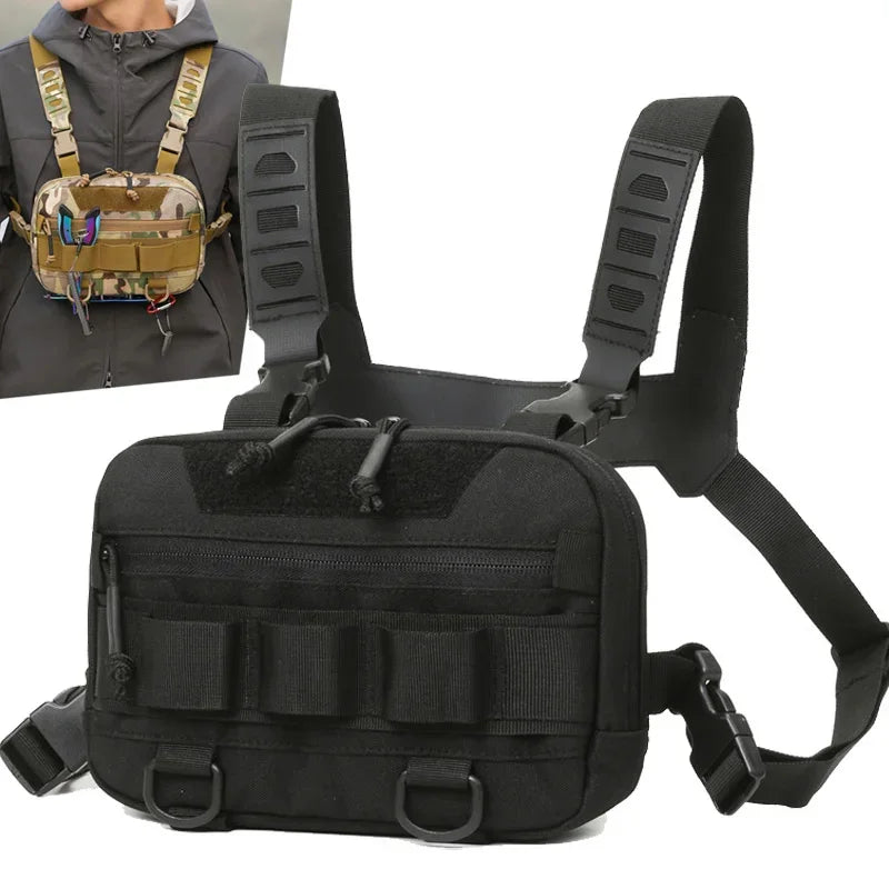 Men's Tactical Fishing Vest Backpack | Waterproof Molle Fanny Pack