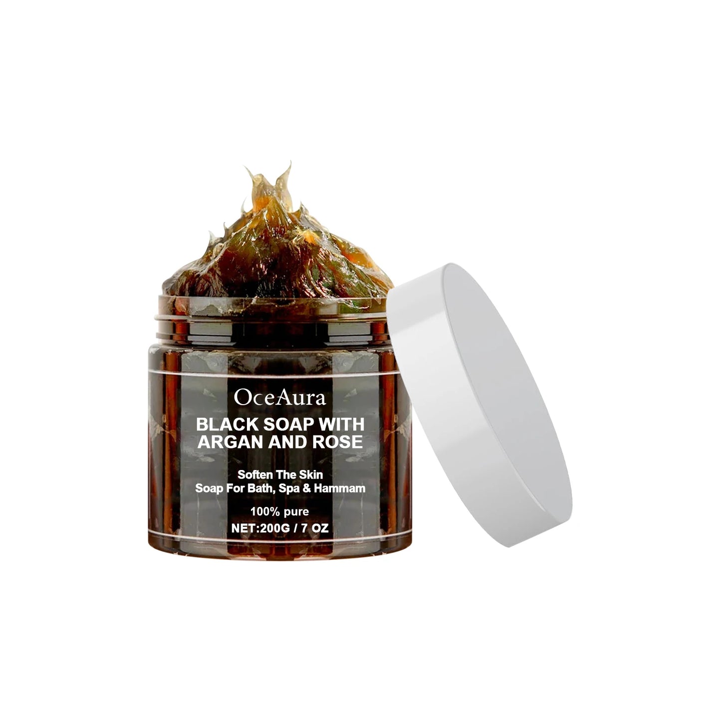 Natural Black Soap with Argan & Rose | Deep Cleansing Exfoliator