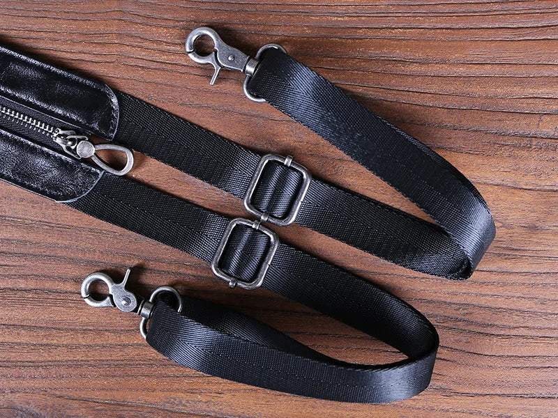 Bandolera de cuero casual para hombre | Mochila elegante para el día a día