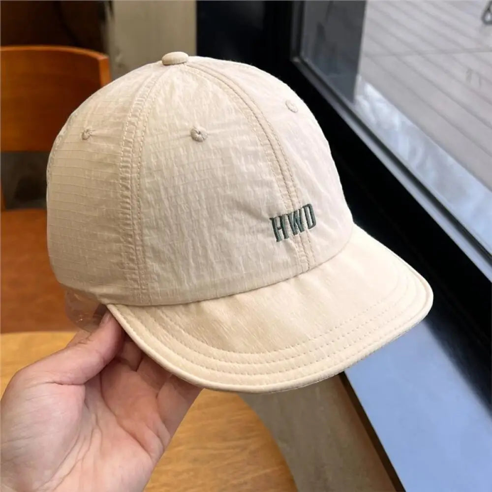 Korean Plaid Mesh Baseball Cap | Quick Dry Unisex Outdoor Hat