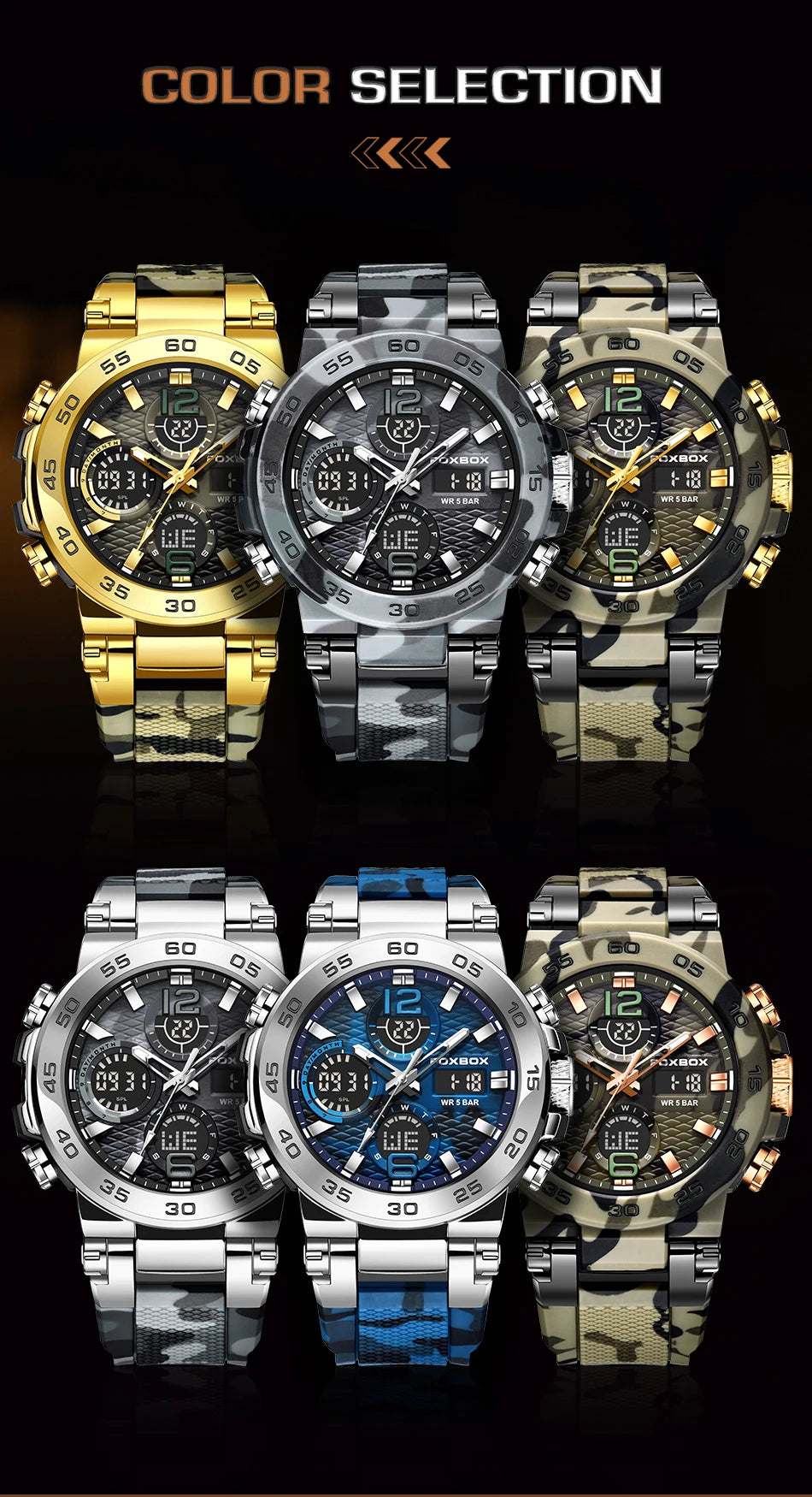 Men's Waterproof LED Sports Watch | Stylish & Multi-Functional