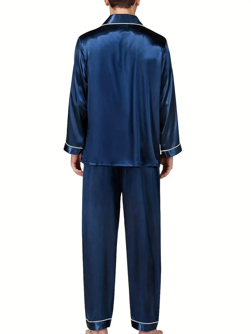 Men's Satin Pajama Set | Comfortable Summer Sleepwear for Men