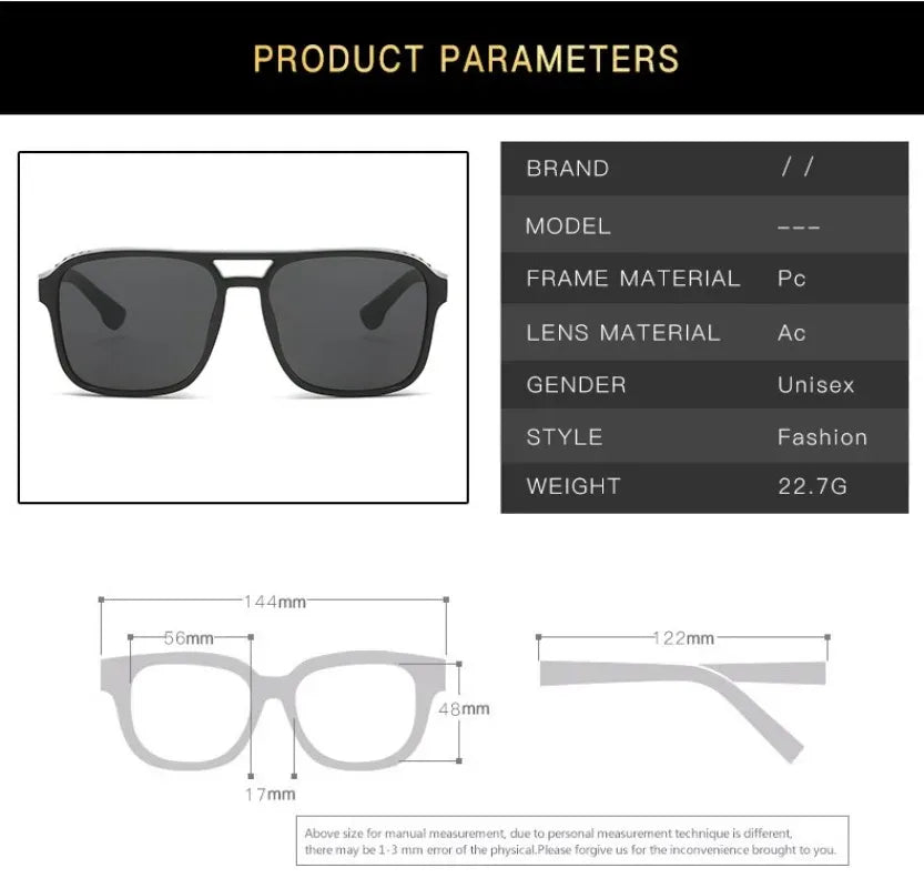 Classic Steampunk Style Sunglasses | Retro Square Sunglasses