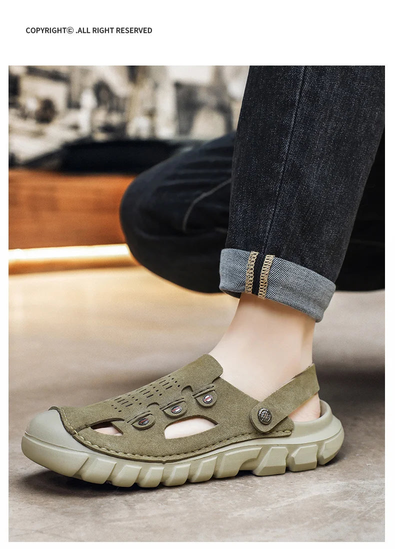 Men’s Two-Way Wearing Hollow Out Sandals | Breathable Summer Footwear