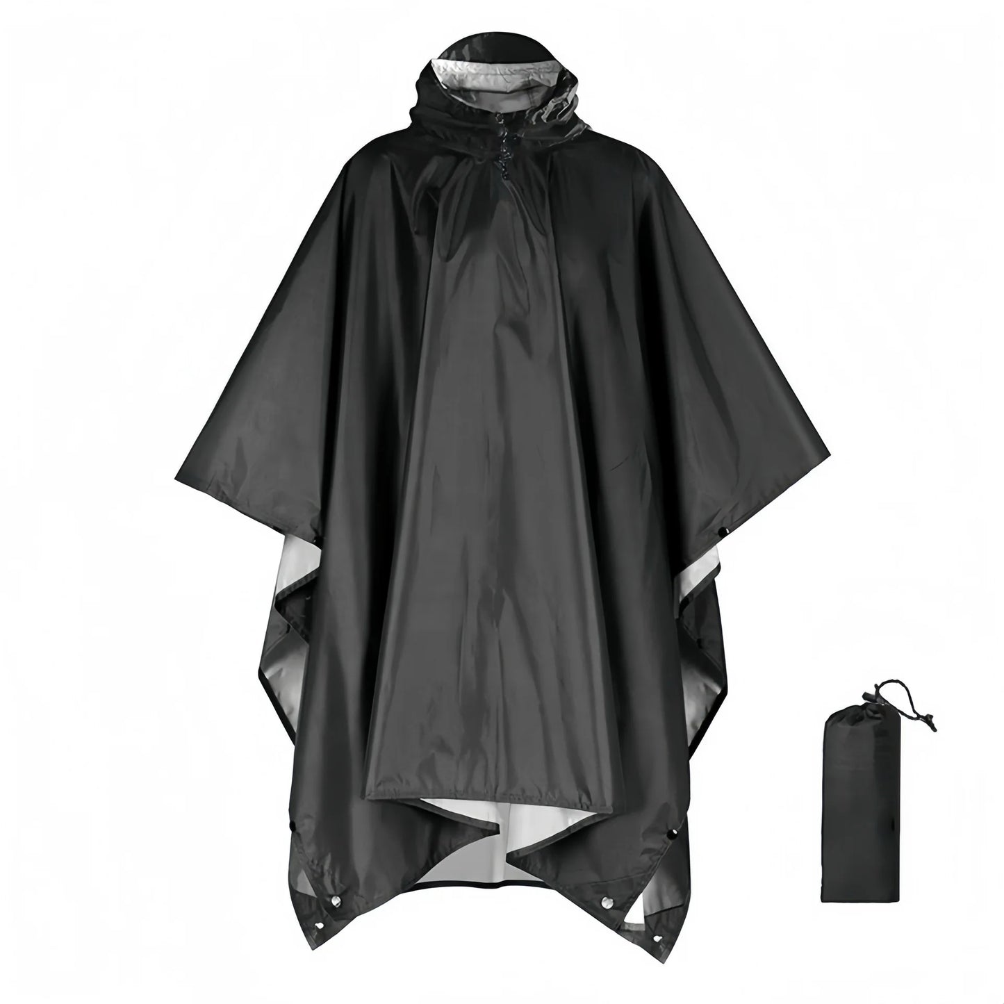 Waterproof Hooded Rain Poncho for Adults | Lightweight Emergency Jacket
