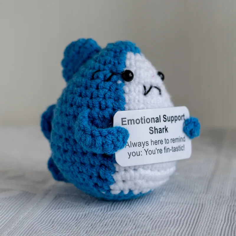 Muñeco de tiburón de ganchillo hecho a mano | Regalo de decoración del hogar con energía positiva