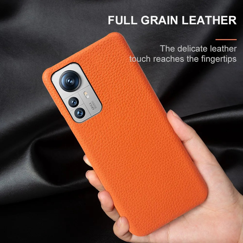 Luxury Genuine Leather Case for Xiaomi Phones | Shockproof Protection