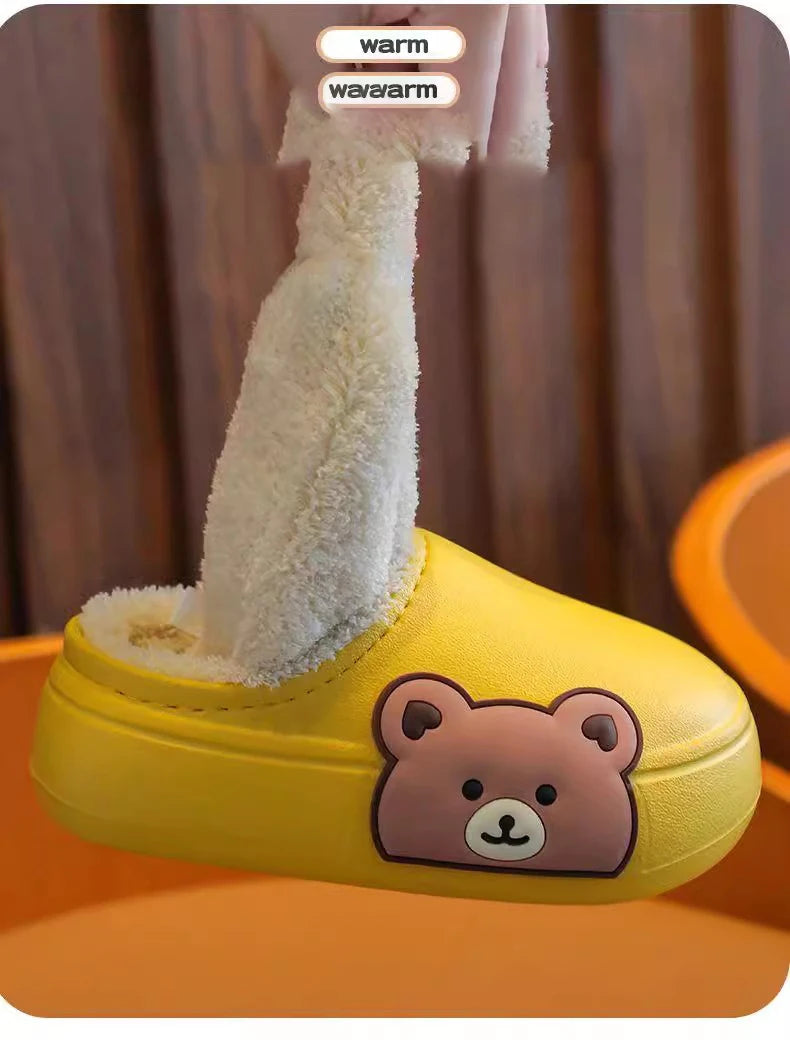 Children's Waterproof Anti-Slip Cotton Slippers | Cozy Winter Footwear