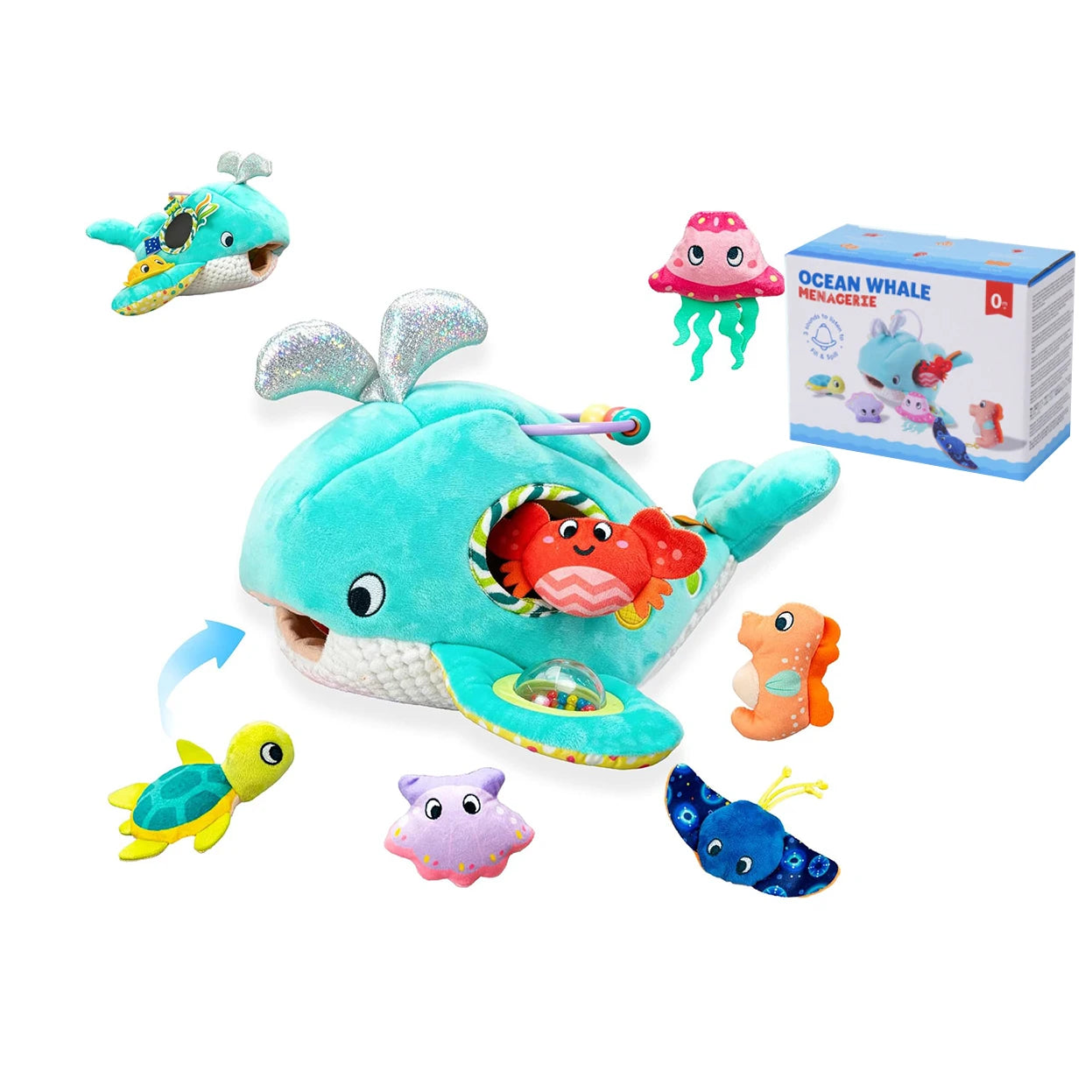 Plush Baby Beehive Toy with Stuffed Farm Animals | Sensory Fun