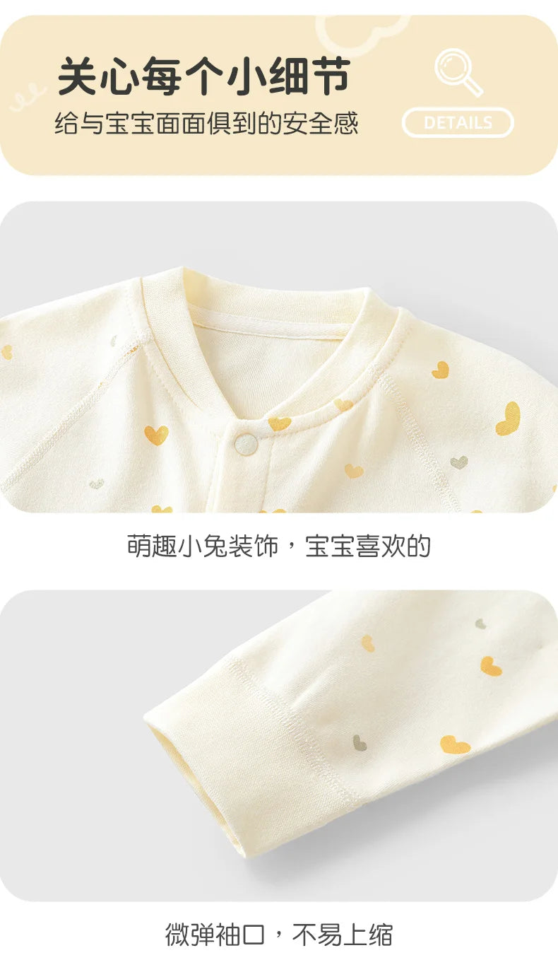 Unisex Baby Cotton Long-Sleeve Romper | Cozy & Stylish Infant Wear