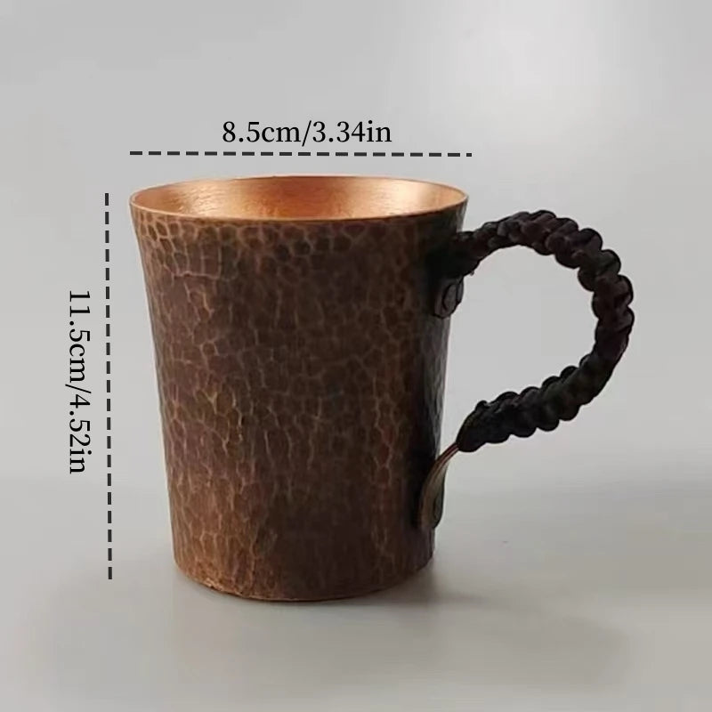 Vintage Pure Copper Mug | Handcrafted Moscow Mule Tumbler