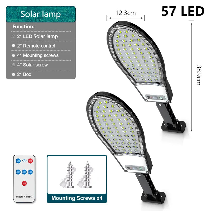 30W Solar Flood Light with Remote Control | Waterproof Outdoor Spotlight