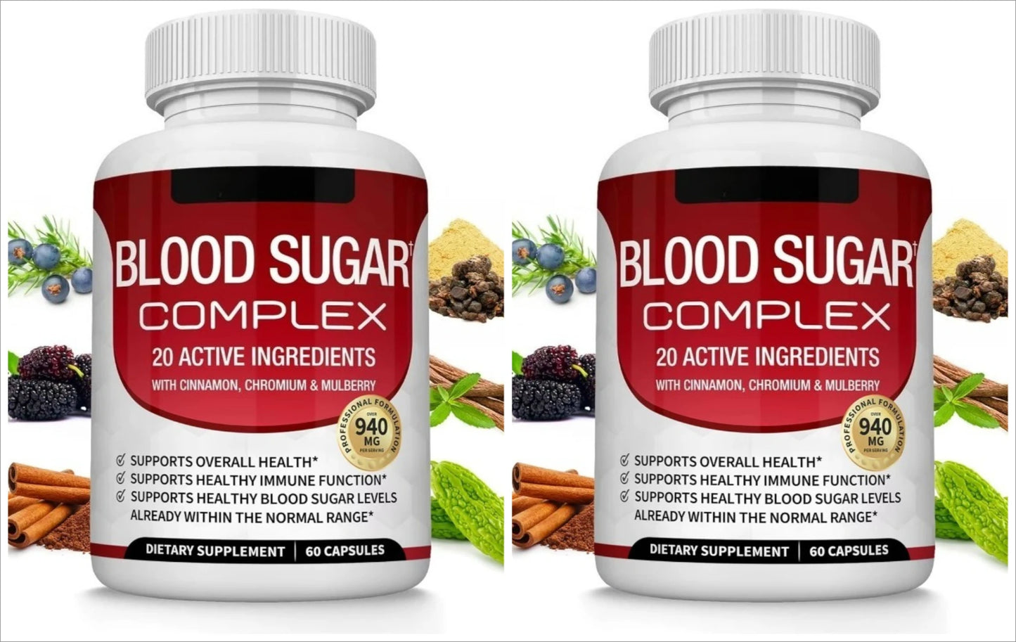 Natural Blood Sugar Complex Supplement for Healthy Levels