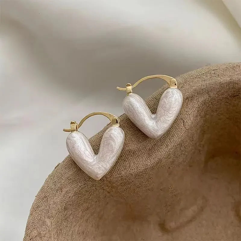 Minimalist Pearl Hoop Earrings for Women | Elegant Huggie Style