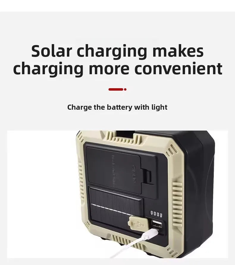 Solar-Powered Handheld Flashlight | Super Bright Emergency Light