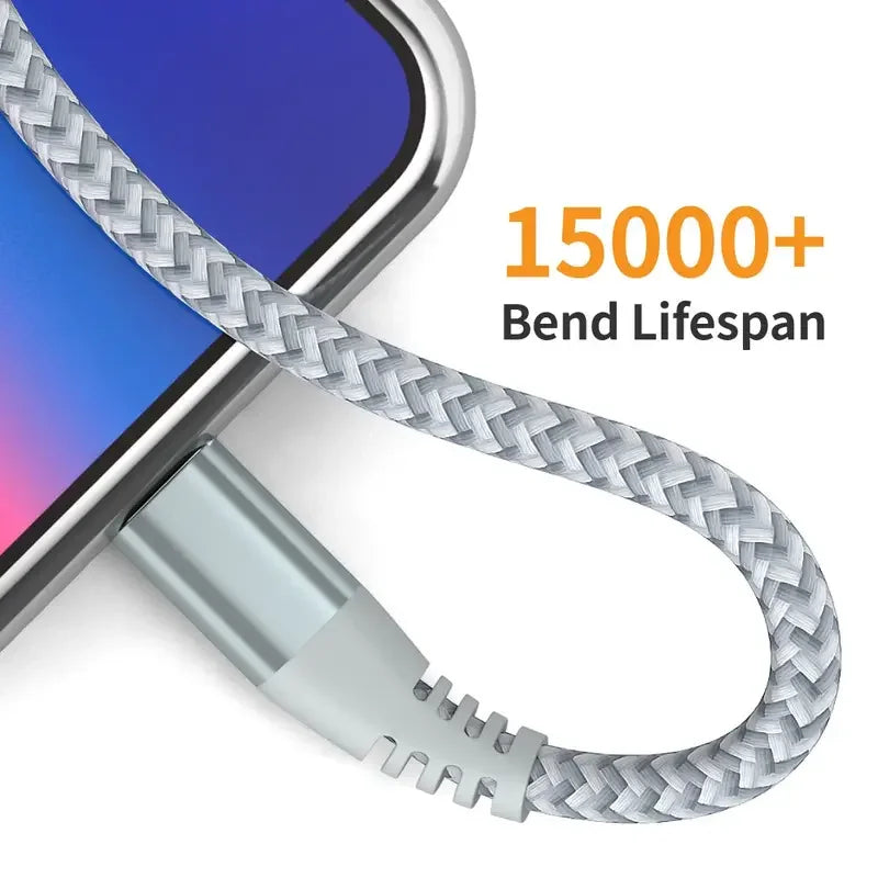 MFi Certified Fast Charging USB C to Lightning Cable - Durable Nylon
