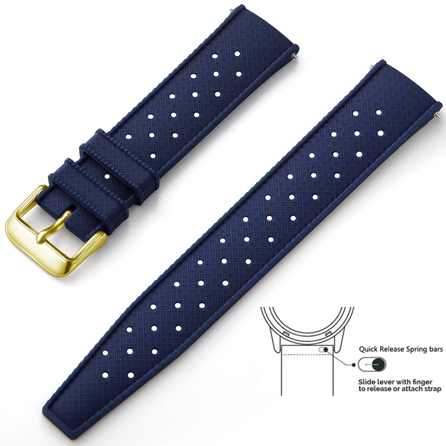 Tropical Silicone Watch Band | Quick Release Rubber Strap