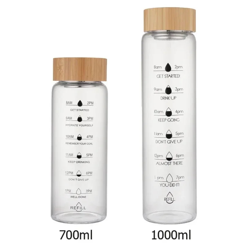 1000ml Borosilicate Glass Bottle with Bamboo Lid & Infuser