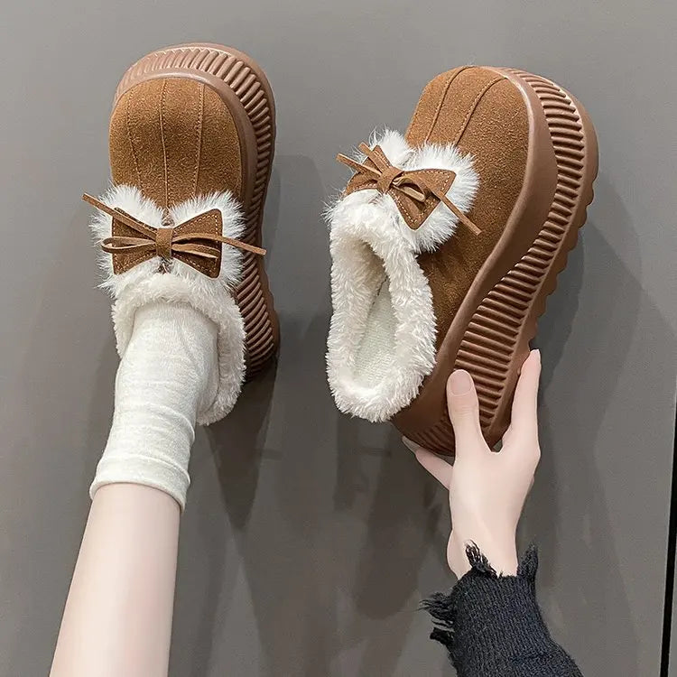 Women's Platform Fur Slippers | Cozy Stylish Winter Mules