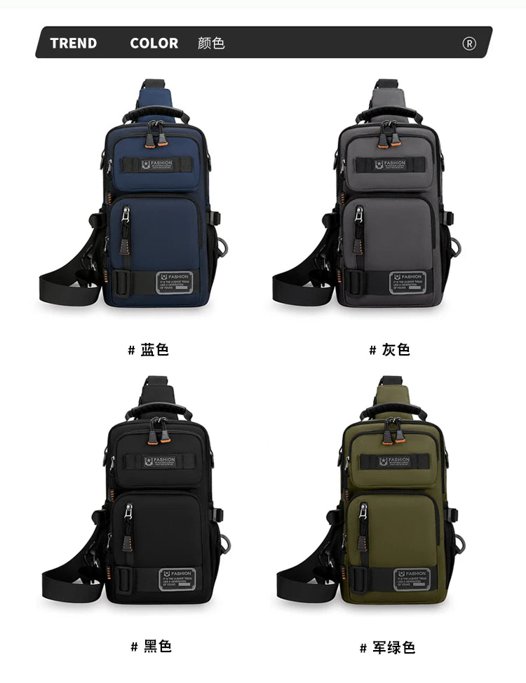 Men's Fashion Oxford Waist Pack | Versatile Casual Chest Bag