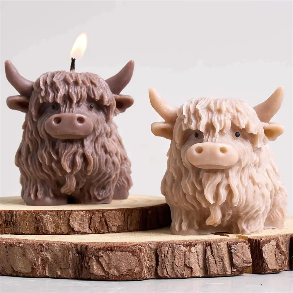 3D Highland Cow Silicone Mold | Craft Unique Animal Decor