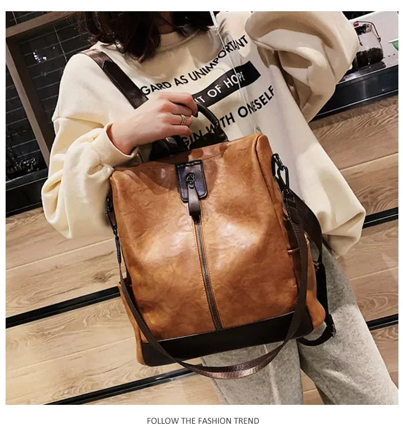 Women's Fashion Leather Backpack | Stylish Travel Bag for All Occasions