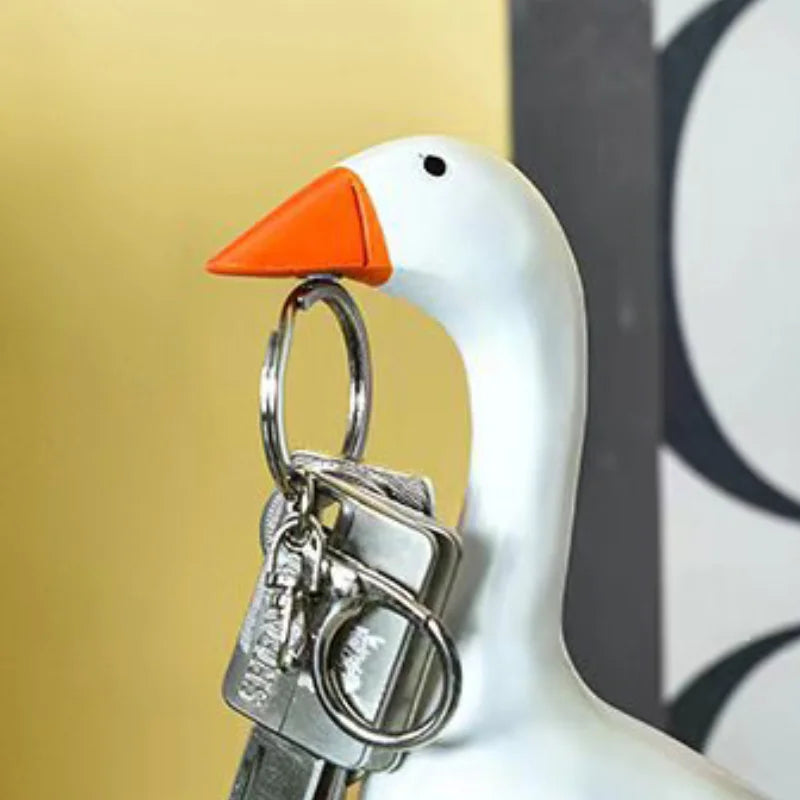 Cute Goose Key Storage Rack | Quirky Office Desk Decor