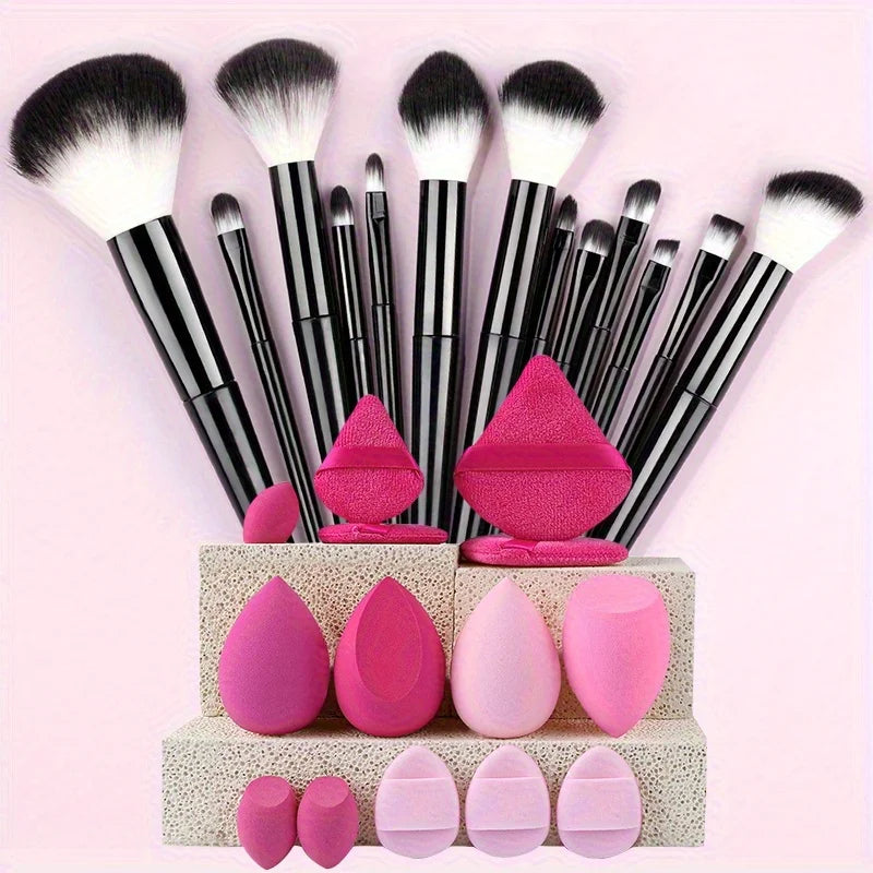 13-29 Piece Makeup Brush Set | Essential Professional Makeup Kit