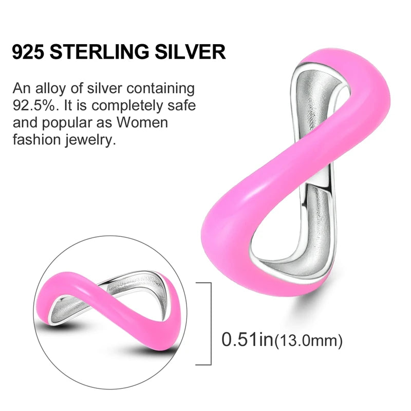 High-Quality 925 Sterling Silver Infinite Love Ring for Women