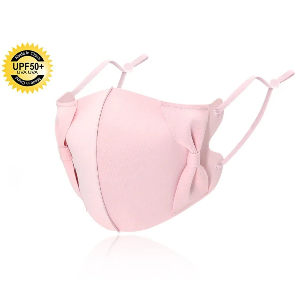 3D Bow Anti-UV Face Mask | Breathable UPF50+ Sunscreen Protection