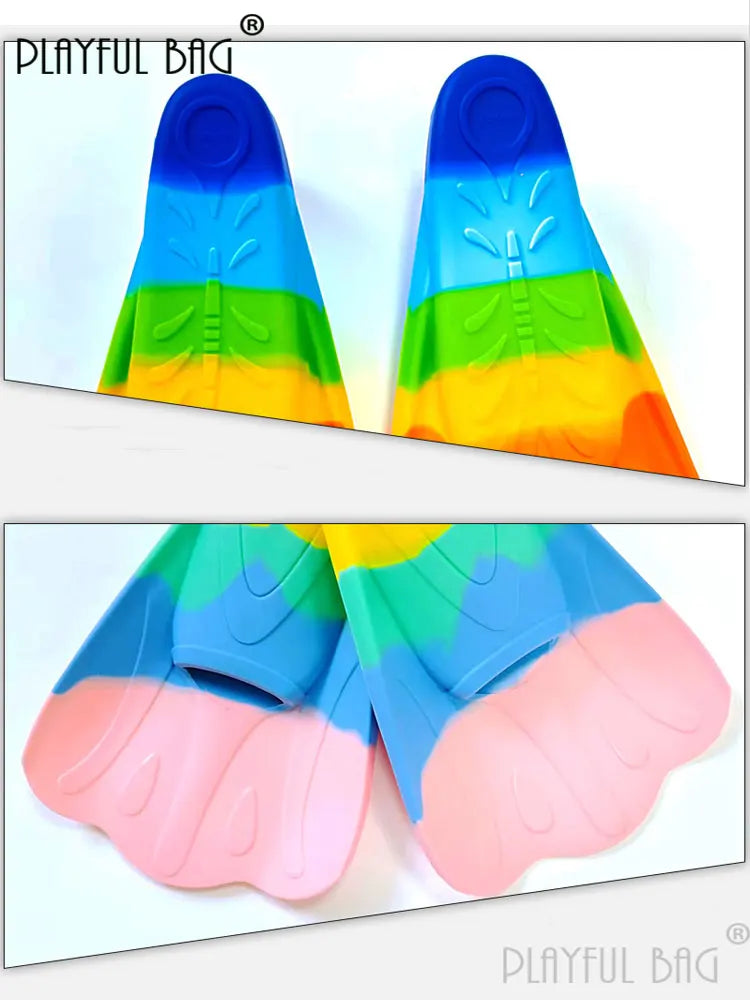 Colorful Silicone Swimming Short Fins | Perfect for All Ages