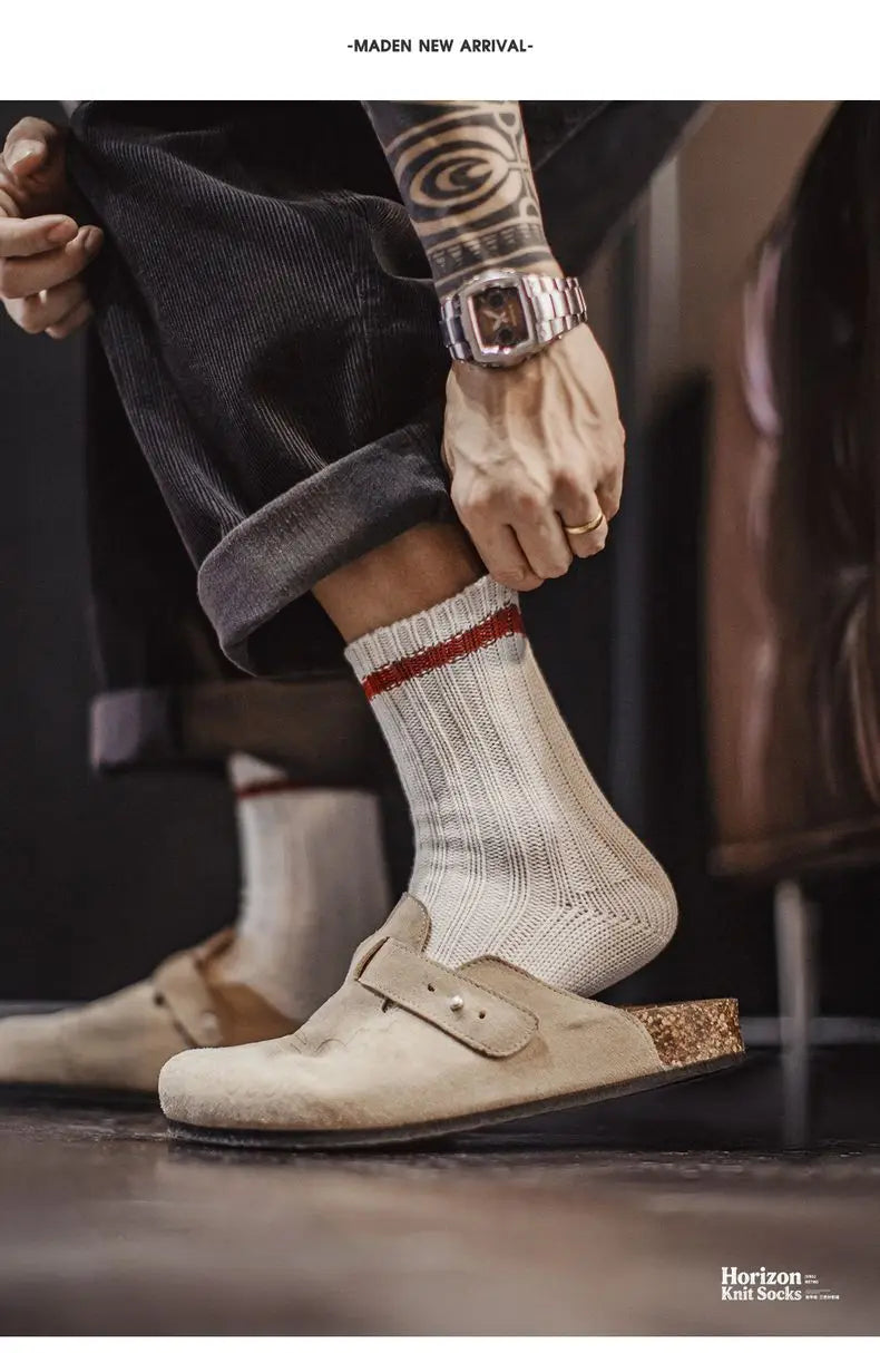 Men's 3-Pack Vintage Wool Blend Socks | Cozy Thermal Comfort