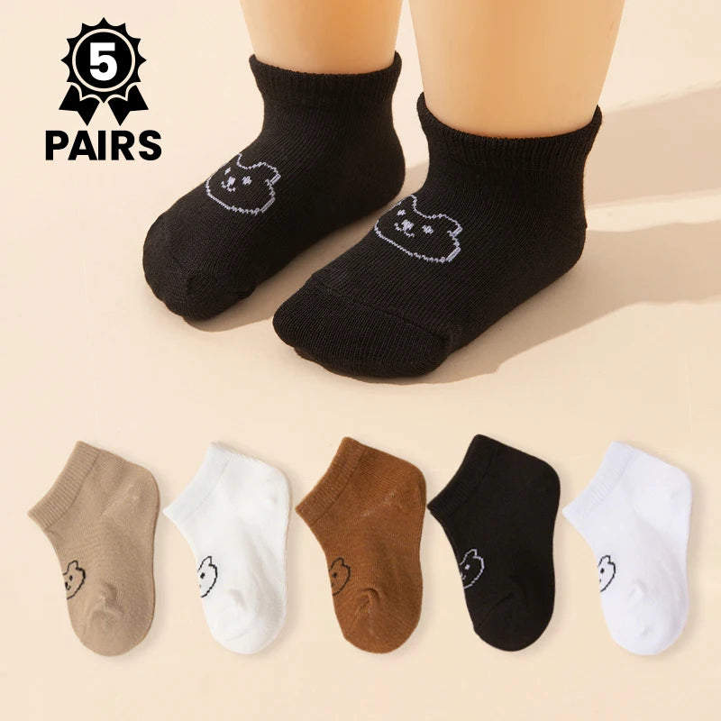 Cute Bear Printed Newborn Baby Socks | Breathable & Comfortable