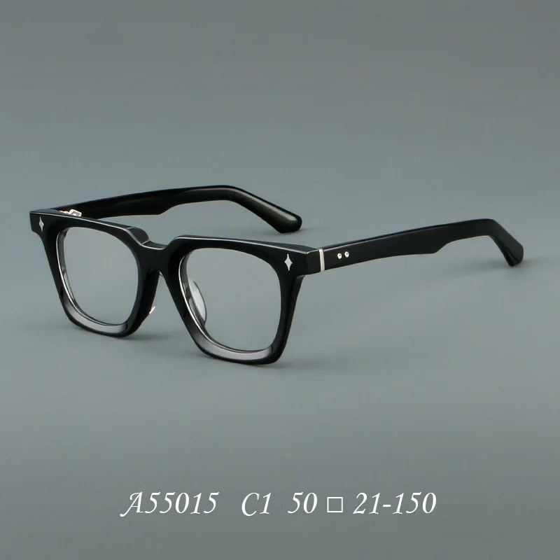 Classic Retro Square Acetate Anti-Blue Light Reading Glasses 2026